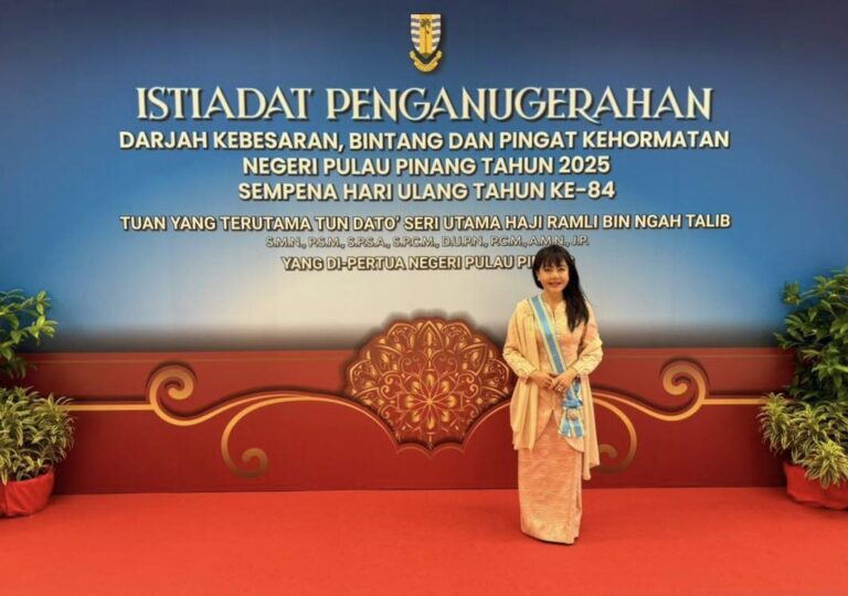 Dato’ Irene Lee Conferred Prestigious Title by Penang’s TYT